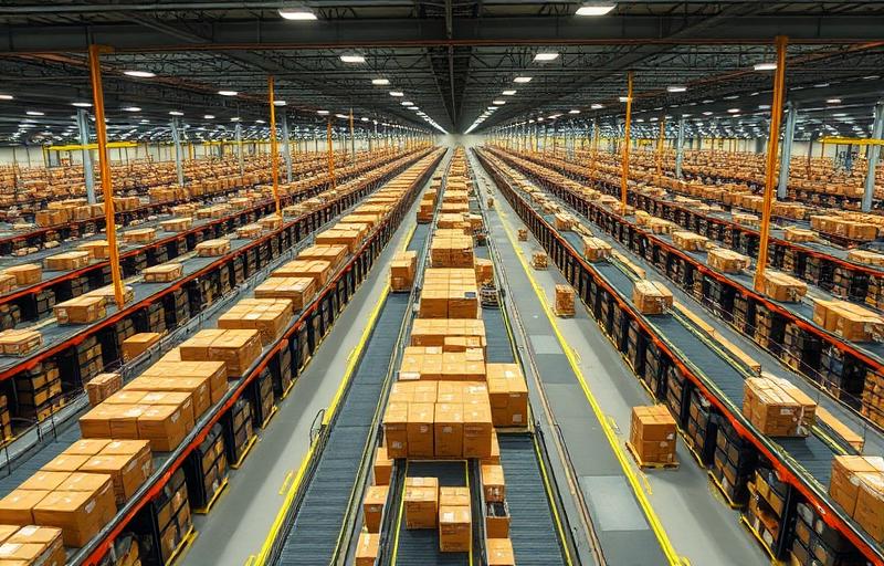 Amazon's fulfillment centers use thousands of robots to sort and process over 1.6 million orders daily.