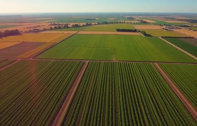 Global agriculture uses 500 million hectares of cropland to produce enough food for 8.1 billion people.