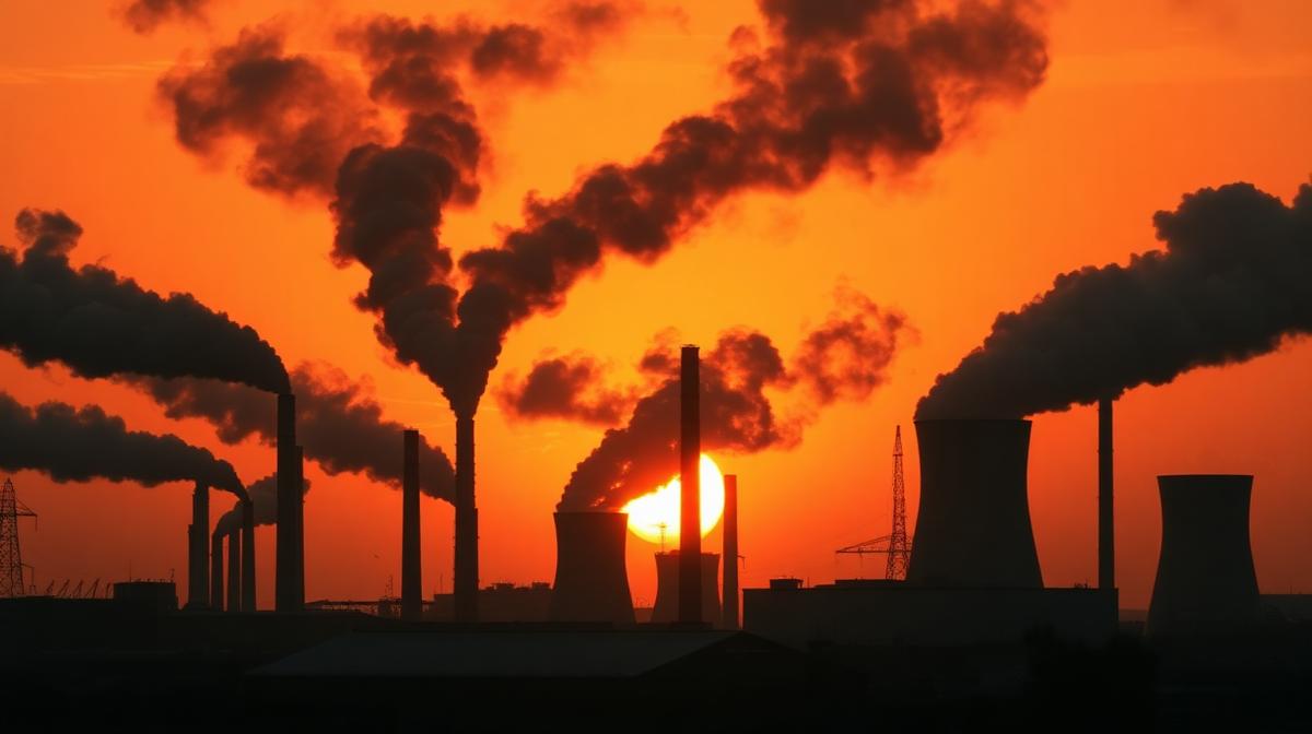Power generation and heavy industry contribute nearly half of all CO₂ emitted every second.