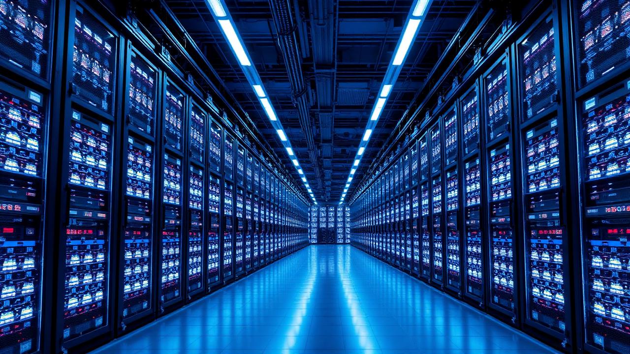 Inside a data center — thousands of custom servers process a single Google search across 1,000 computers in 0.2 seconds