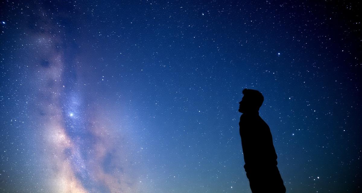 Looking up at the stars — the perspective shift that comes from contemplating scale beyond the personal