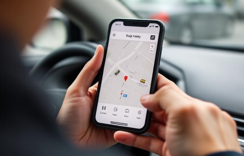 The Uber app processes millions of ride requests daily through sophisticated real-time matching algorithms.